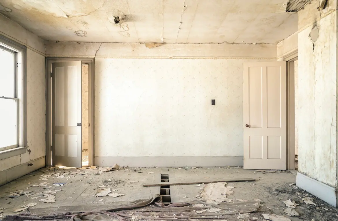 Waste disposal crew managing a cleanout project in Bedford